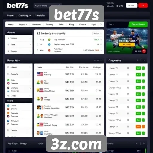 Interface do usuário do site bet77s é intuitiva
